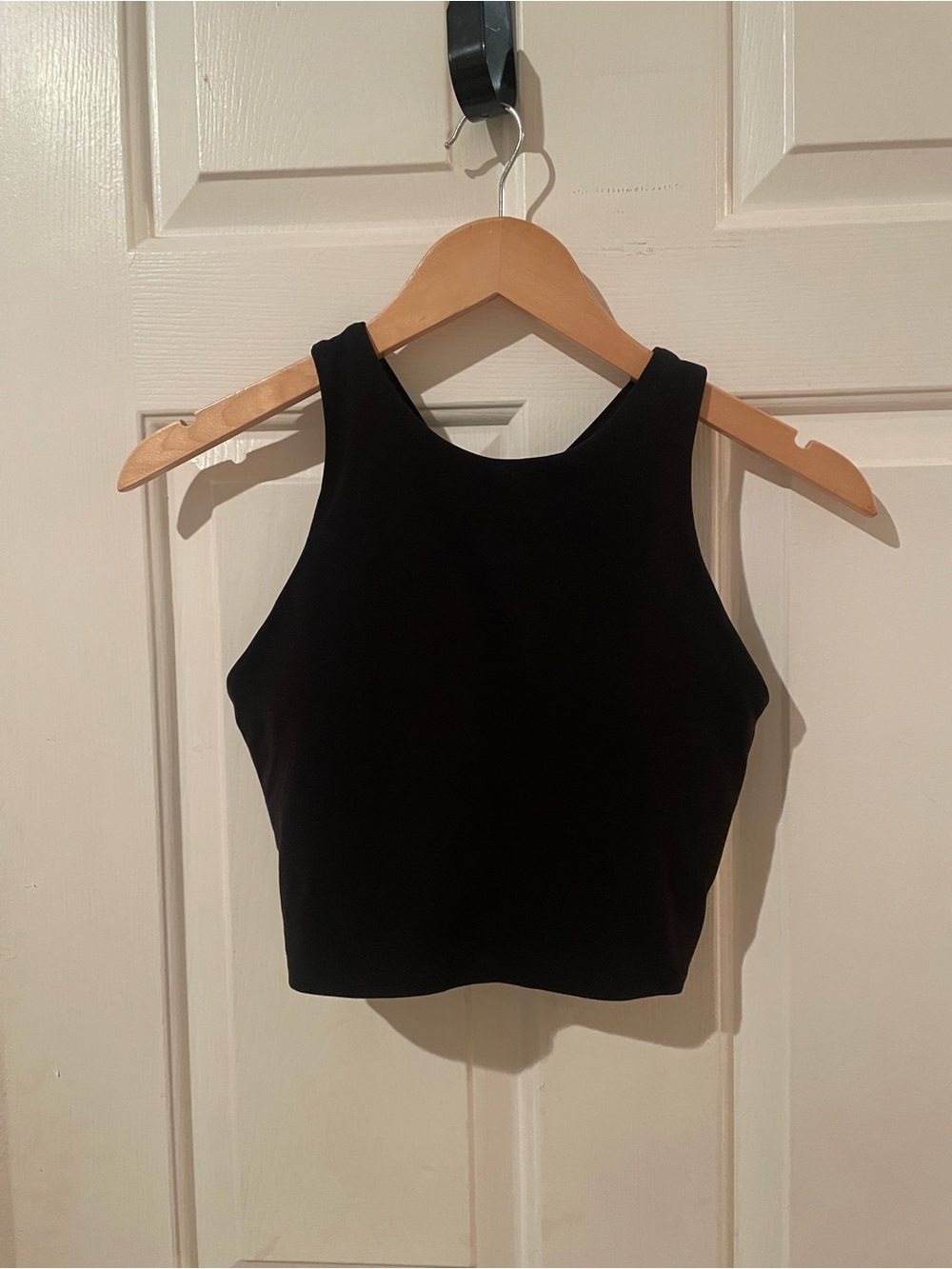 Athleta Black High-Neck Crop Tank